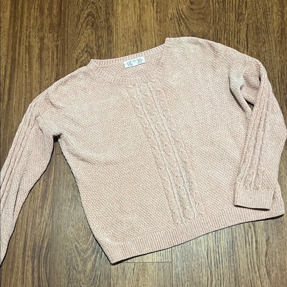 Pink Rose Blush Cable Knit Sweater - Picture 1 of 6